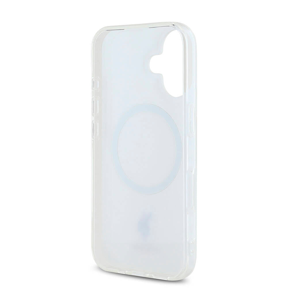 Apple iPhone 16 Kılıf U.S. Polo Assn. Orjinal Lisanslı Magsafe Şarj Özellikli IML Double Horse Logolu Ring Kapak Beyaz