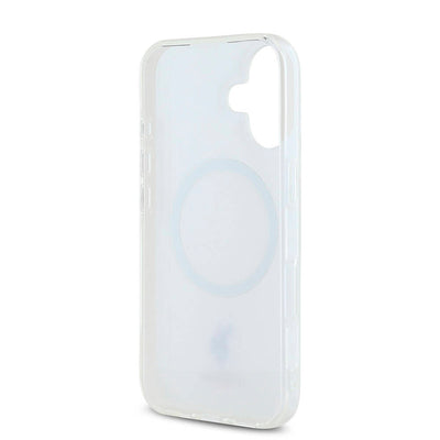 Apple iPhone 16 Kılıf U.S. Polo Assn. Orjinal Lisanslı Magsafe Şarj Özellikli IML Double Horse Logolu Ring Kapak Beyaz
