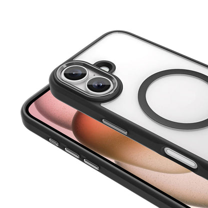 iPhone 16 Kılıf Wireless Şarj Özellikli Zore Krom M-safe Silikon Kılıf