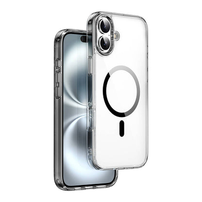 iPhone 16 Kılıf Wiwu MCC-101 iShield Pro Serisi M-safe Şarj Özellikli Crystal Sert PC Kılıf