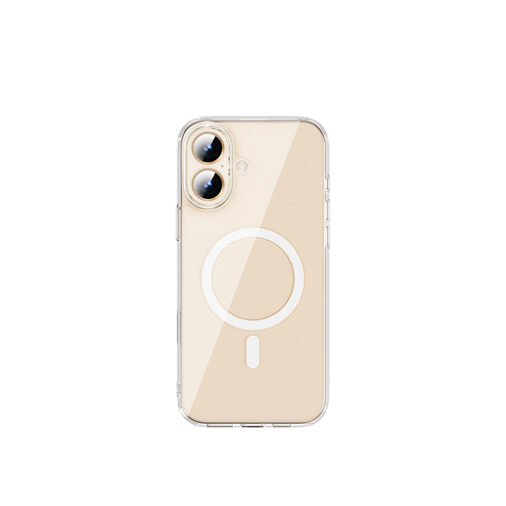 Apple iPhone 16 Kılıf Wiwu MCC-102 Magnetic Crystal Sert PC Kapak Şeffaf