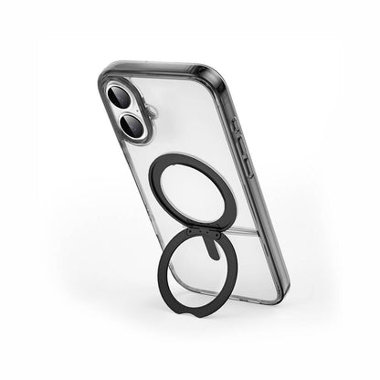 iPhone 16 Kılıf Wiwu MCC-201 iShield Ultra Serisi M-safe Şarj Özellikli Standlı Crystal Sert PC Kılıf