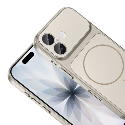 Apple iPhone 16 Kılıf Zore M-Safe Şarj Özellikli Kamera Korumalı Formen Kapak Gümüş