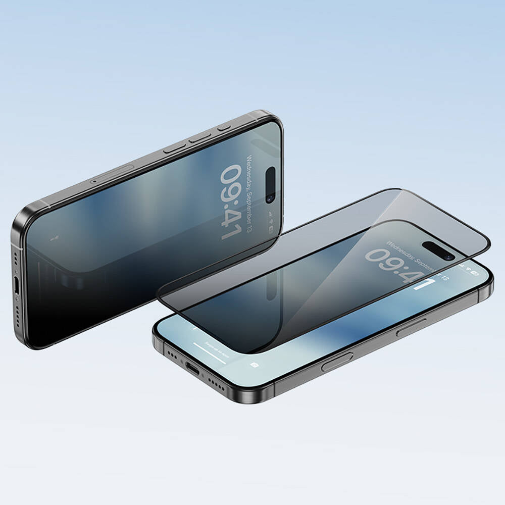 Apple iPhone 16 Plus Benks Ultra Shield 0.4mm Privacy Ekran Koruyucu + Kolay Uygulama Aparatlı Siyah
