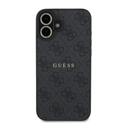 Apple iPhone 16 Plus Guess Orjinal Lisanslı Kılıf + Ekran Koruyucu + Lens Koruyucu 3in1 Aksesuar Seti Pembe