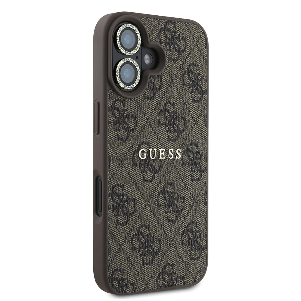 Apple iPhone 16 Plus Guess Orjinal Lisanslı Kılıf + Ekran Koruyucu + Lens Koruyucu 3in1 Aksesuar Seti Pembe