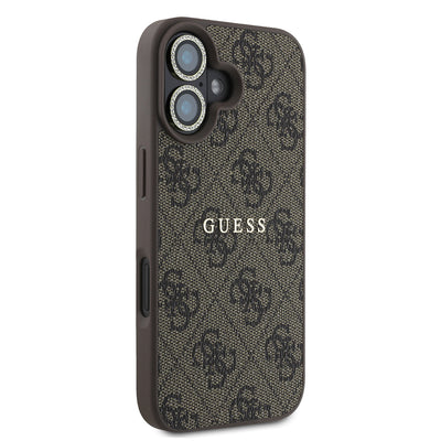 Apple iPhone 16 Plus Guess Orjinal Lisanslı Kılıf + Ekran Koruyucu + Lens Koruyucu 3in1 Aksesuar Seti Siyah