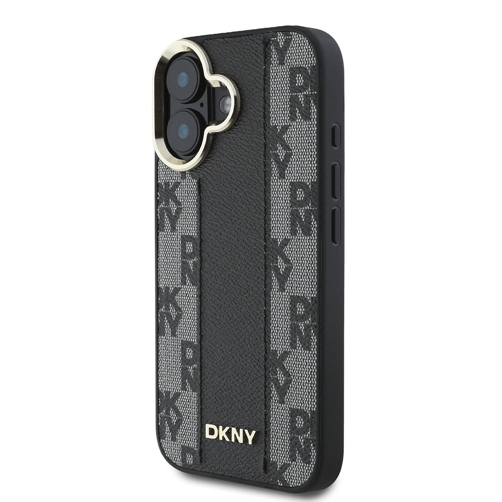 iPhone 16 Plus Kılıf DKNY Orjinal Lisanslı M-safe Şarj Özellikli 3D Yazılı Checkered Pattern Kılıf