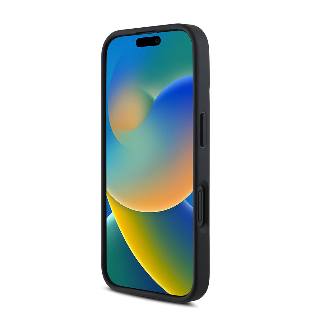 iPhone 16 Plus Kılıf DKNY Orjinal Lisanslı M-safe Şarj Özellikli Metal Logolu PU Deri Grained Kılıf