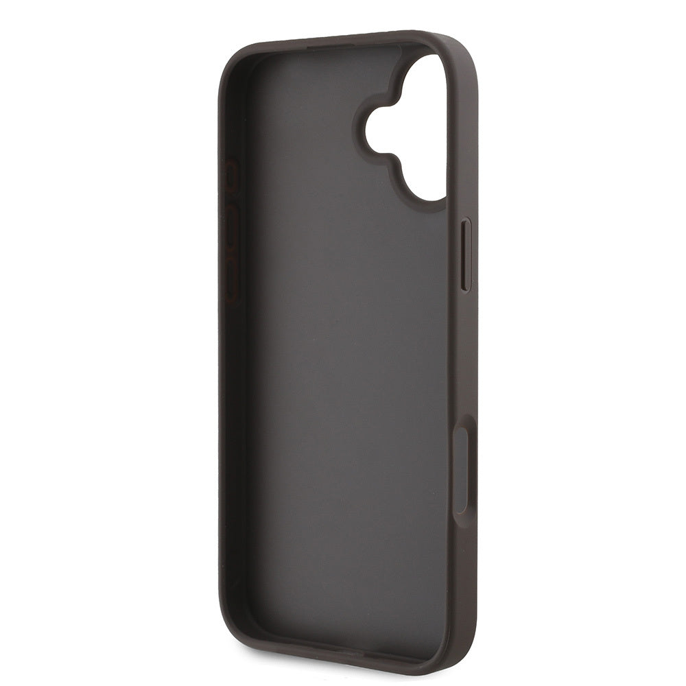 Apple iPhone 16 Plus Kılıf Guess Orjinal Lisanslı Big Love Guess Kapak Kahverengi