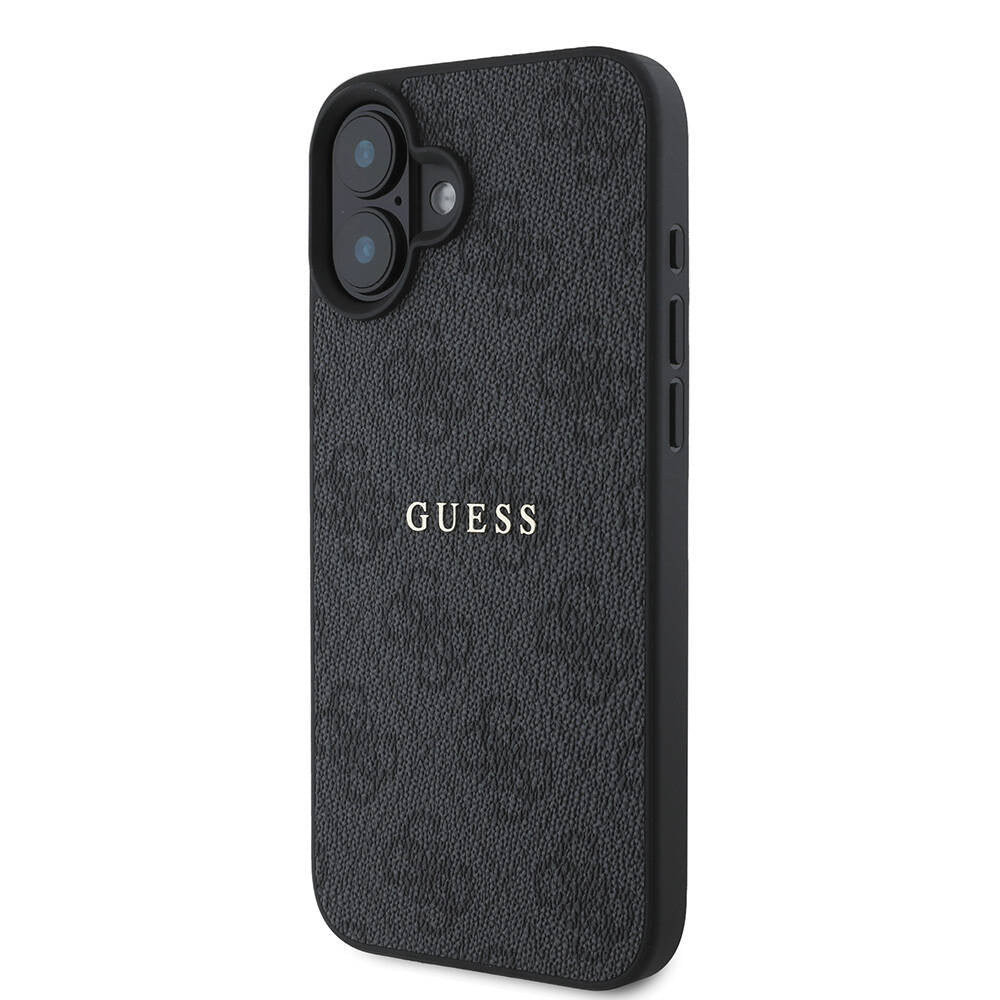 Apple iPhone 16 Plus Kılıf Guess Orjinal Lisanslı Magsafe Şarj Özellikli 4G Desenli Yazı Logolu Kapak Pembe