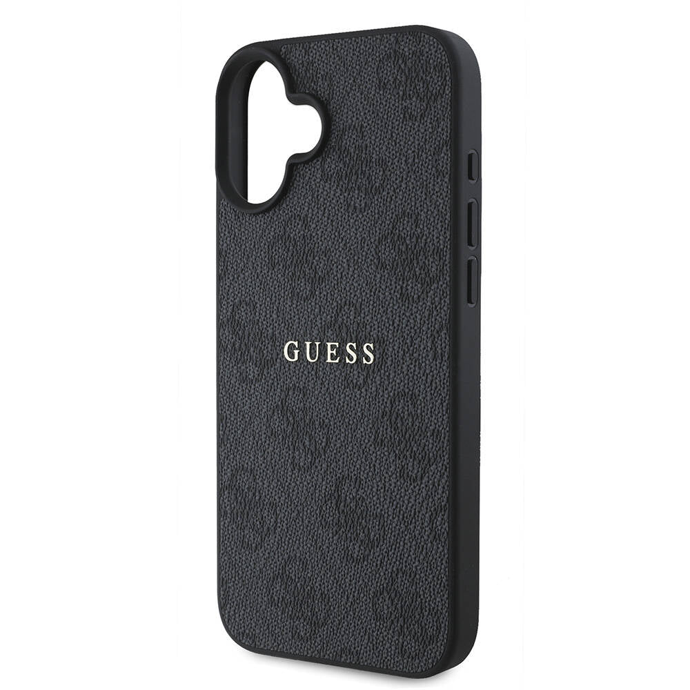 Apple iPhone 16 Plus Kılıf Guess Orjinal Lisanslı Magsafe Şarj Özellikli 4G Desenli Yazı Logolu Kapak Pembe
