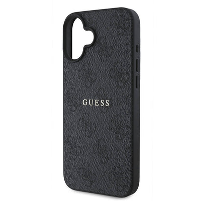 Apple iPhone 16 Plus Kılıf Guess Orjinal Lisanslı Magsafe Şarj Özellikli 4G Desenli Yazı Logolu Kapak Pembe