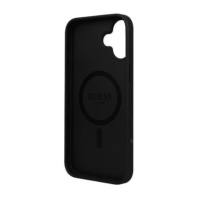 Apple iPhone 16 Plus Kılıf Guess Orjinal Lisanslı Magsafe Şarj Özellikli 4G Desenli Yazı Logolu Peony Kapak Kahverengi