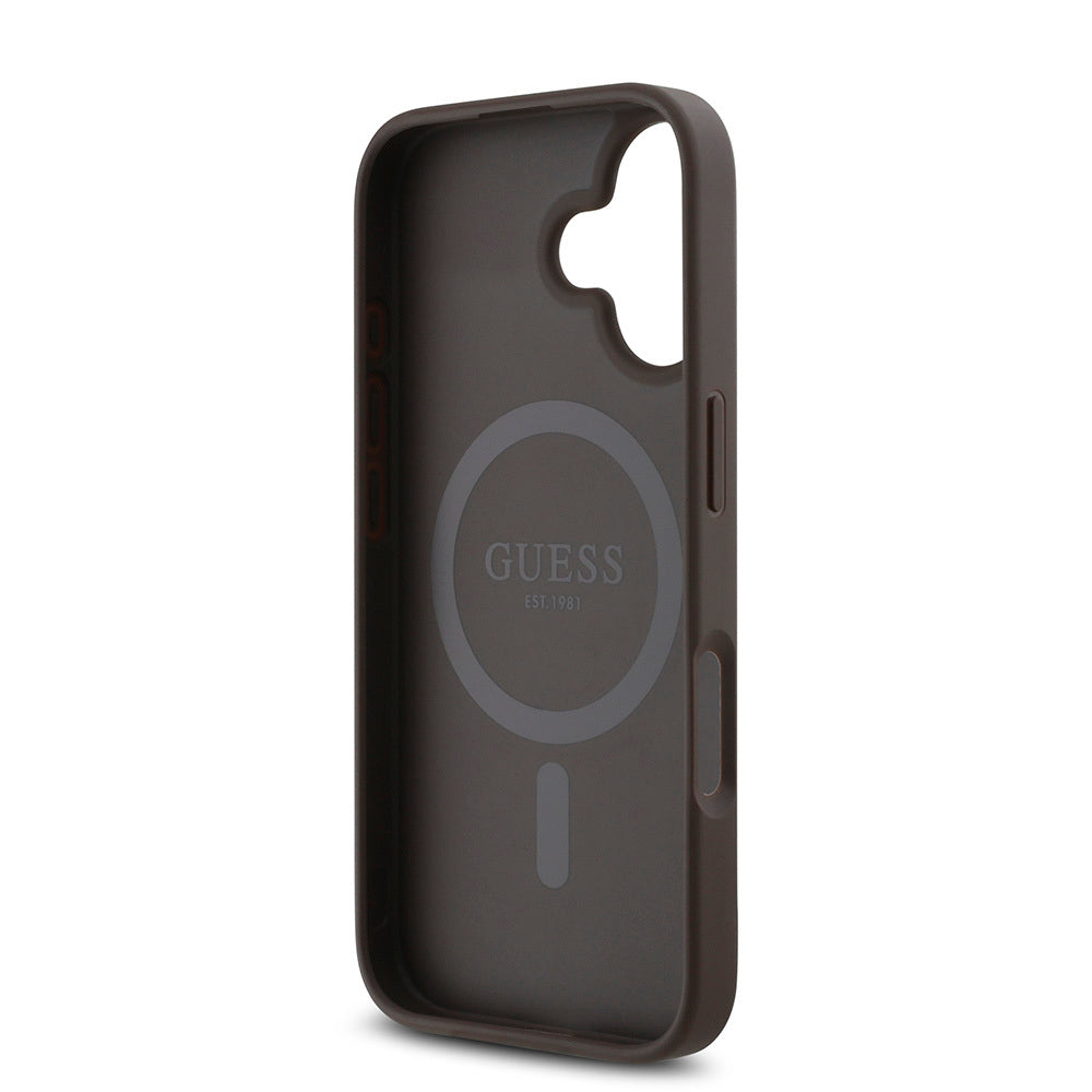iPhone 16 Plus Kılıf Guess Orjinal Lisanslı M-safe Şarj Özellikli Small 4G Classic Kılıf
