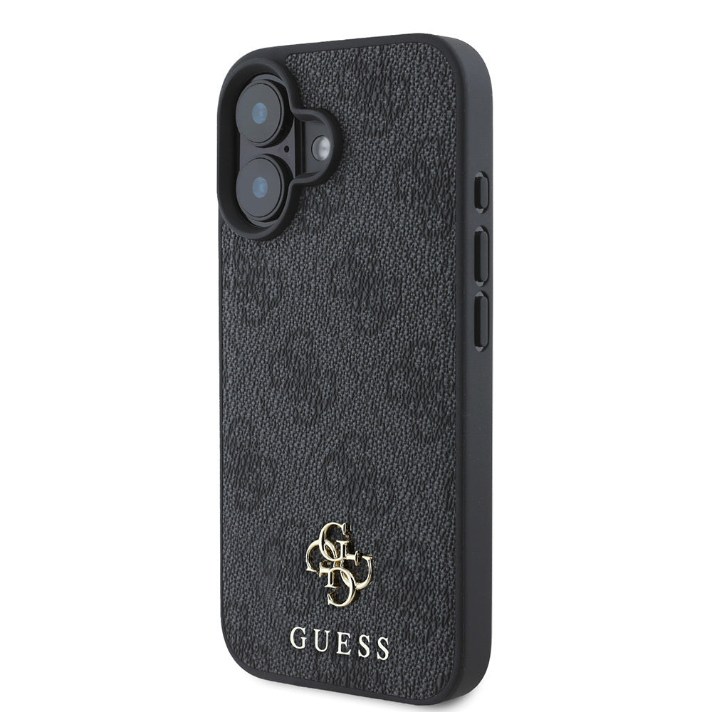 Apple iPhone 16 Plus Kılıf Guess Orjinal Lisanslı Magsafe Şarj Özellikli Small 4G Classic Kapak Kahverengi