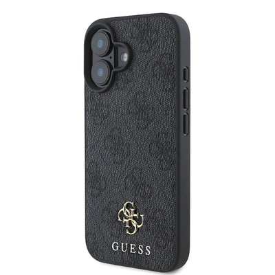 Apple iPhone 16 Plus Kılıf Guess Orjinal Lisanslı Magsafe Şarj Özellikli Small 4G Classic Kapak Kahverengi