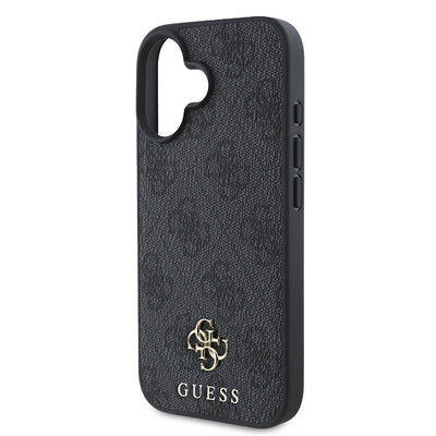 Apple iPhone 16 Plus Kılıf Guess Orjinal Lisanslı Magsafe Şarj Özellikli Small 4G Classic Kapak Kahverengi