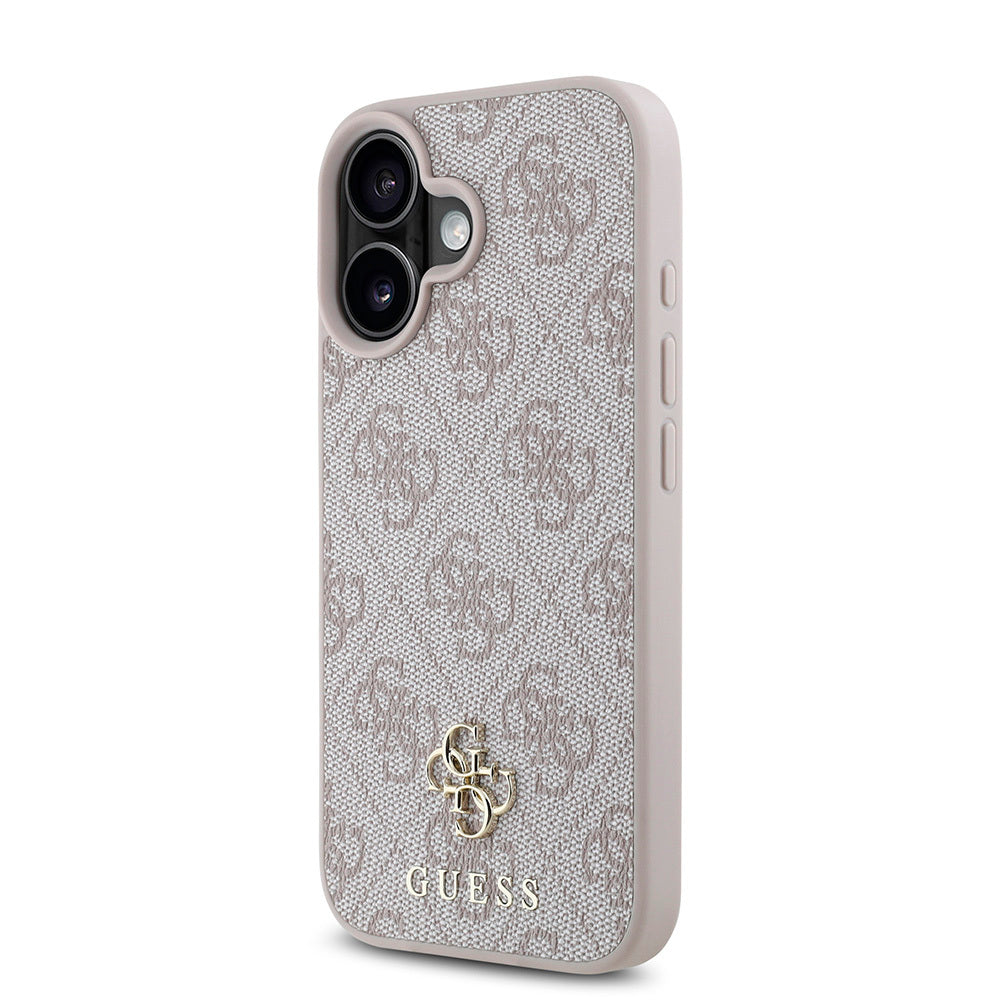 Apple iPhone 16 Plus Kılıf Guess Orjinal Lisanslı Magsafe Şarj Özellikli Small 4G Classic Kapak Pembe