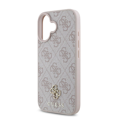 Apple iPhone 16 Plus Kılıf Guess Orjinal Lisanslı Magsafe Şarj Özellikli Small 4G Classic Kapak Kahverengi