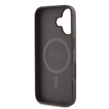 iPhone 16 Plus Kılıf Guess Orjinal Lisanslı M-safe Şarj Özellikli Yazı Logolu Peony Kılıf