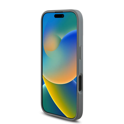 iPhone 16 Plus Kılıf Guess Orjinal Lisanslı Taşlı Arka Yüzey Üçgen Logolu Kılıf