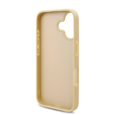 Apple iPhone 16 Plus Kılıf Guess Orjinal Lisanslı Taşlı Arka Yüzey Üçgen Logolu Kapak Gümüş