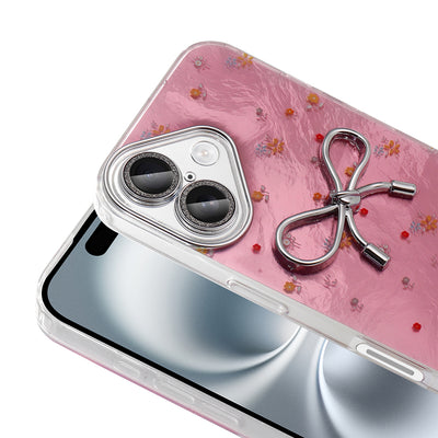 Apple iPhone 16 Plus Kılıf Kamera Korumalı Figürlü Zore Ponti Silikon Kapak Beyaz