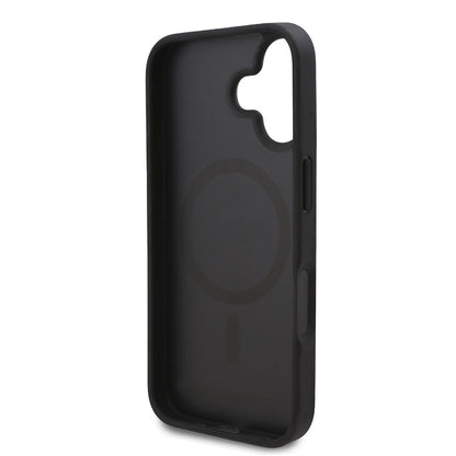 iPhone 16 Plus Kılıf Karl Lagerfeld Orjinal Lisanslı M-safe Şarj Özellikli KL Yazılı Hot Stamp Kılıf