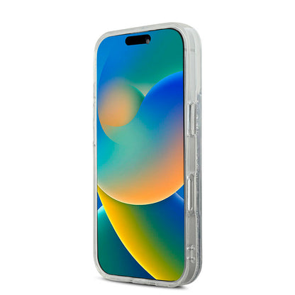 iPhone 16 Plus Kılıf Karl Lagerfeld Orjinal Lisanslı M-safe Şarj Özellikli Sıvılı Simli K&C Heads Kılıf