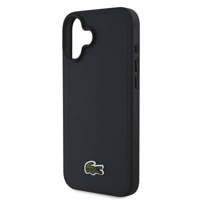 Apple iPhone 16 Plus Kılıf Lacoste Orjinal Lisanslı PU Pike Desenli Arka Yüzey İkonik Timsah Dokuma Logolu Kapak Yeşil
