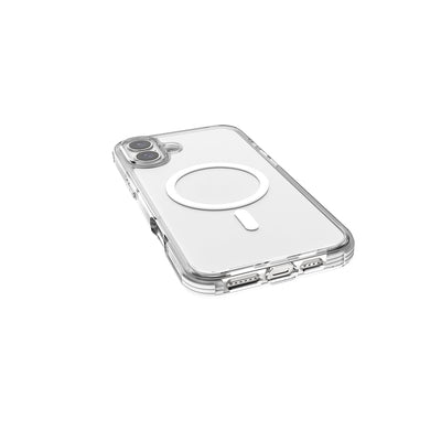 Apple iPhone 16 Plus Kılıf Magsafe Şarj Özellikli Airbag Tasarımlı Raptic Clear Serisi Şeffaf Kapak Siyah