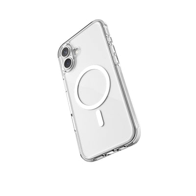 Apple iPhone 16 Plus Kılıf Magsafe Şarj Özellikli Airbag Tasarımlı Raptic Clear Serisi Şeffaf Kapak Siyah