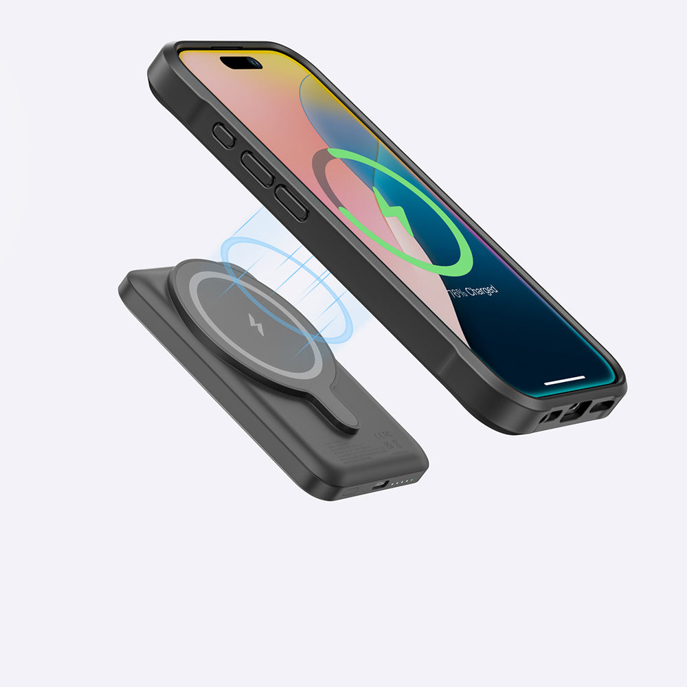 Apple iPhone 16 Plus Kılıf Magsafe Şarj Özellikli Amazingthing Glamour Serisi Kapak Siyah