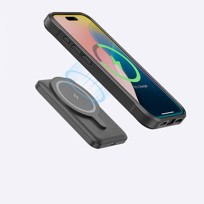 Apple iPhone 16 Plus Kılıf Magsafe Şarj Özellikli Amazingthing Glamour Serisi Kapak Siyah