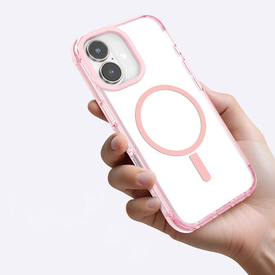 Apple iPhone 16 Plus Kılıf Magsafe Şarj Özellikli Amazingthing Omni Serisi Kapak Pembe