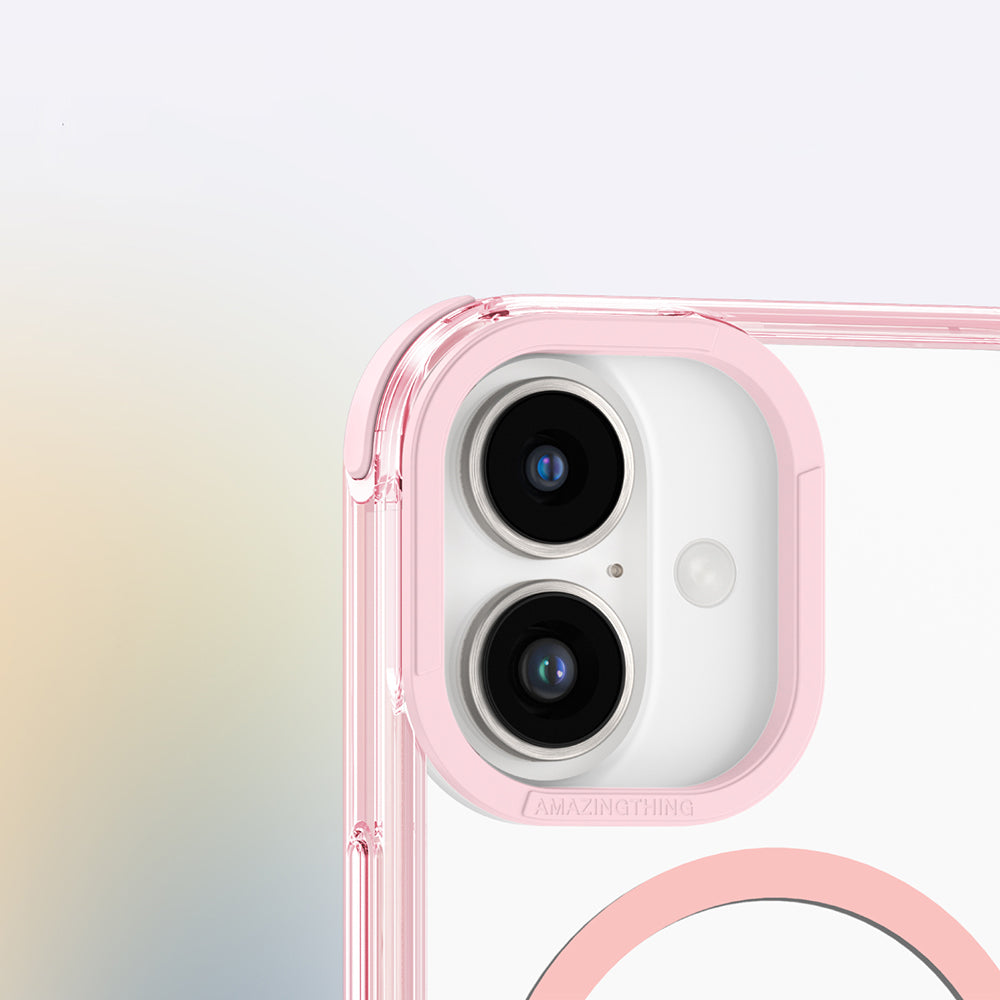 Apple iPhone 16 Plus Kılıf Magsafe Şarj Özellikli Amazingthing Omni Serisi Kapak Pembe