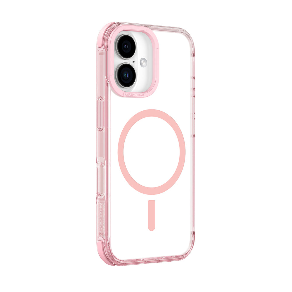 Apple iPhone 16 Plus Kılıf Magsafe Şarj Özellikli Amazingthing Omni Serisi Kapak Pembe