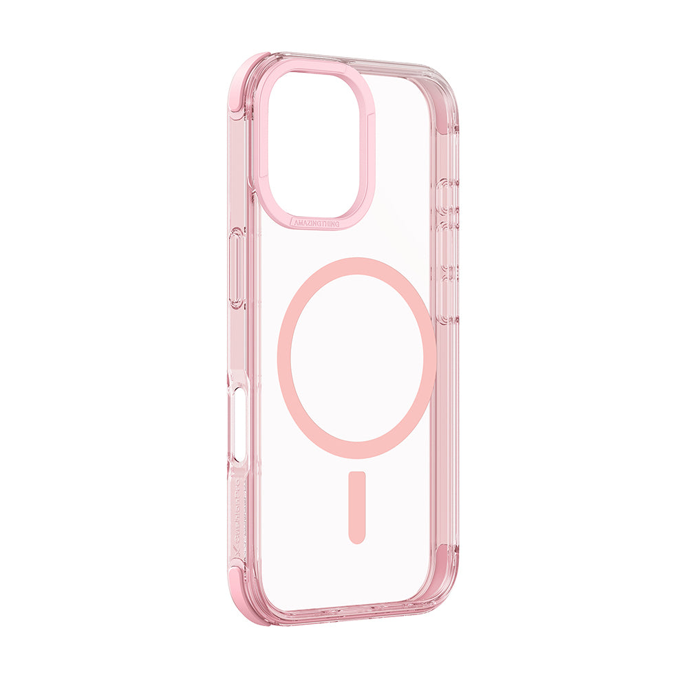 Apple iPhone 16 Plus Kılıf Magsafe Şarj Özellikli Amazingthing Omni Serisi Kapak Pembe