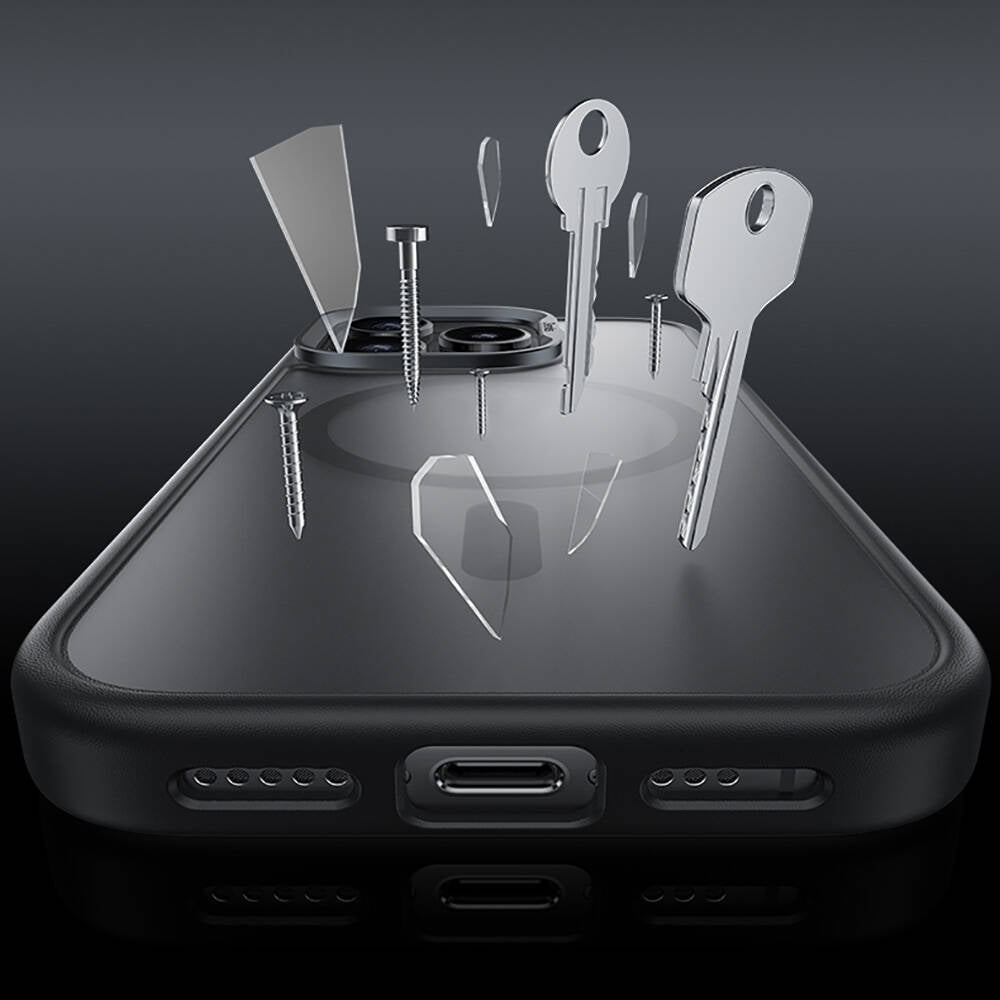 Apple iPhone 16 Plus Kılıf Magsafe Şarj Özellikli Benks Mist Protective Kapak Siyah