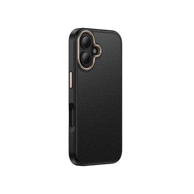 Apple iPhone 16 Plus Kılıf M-safe Şarj Özellikli Karbon Fiber Görünümlü Zore Antina Kapak Mavi