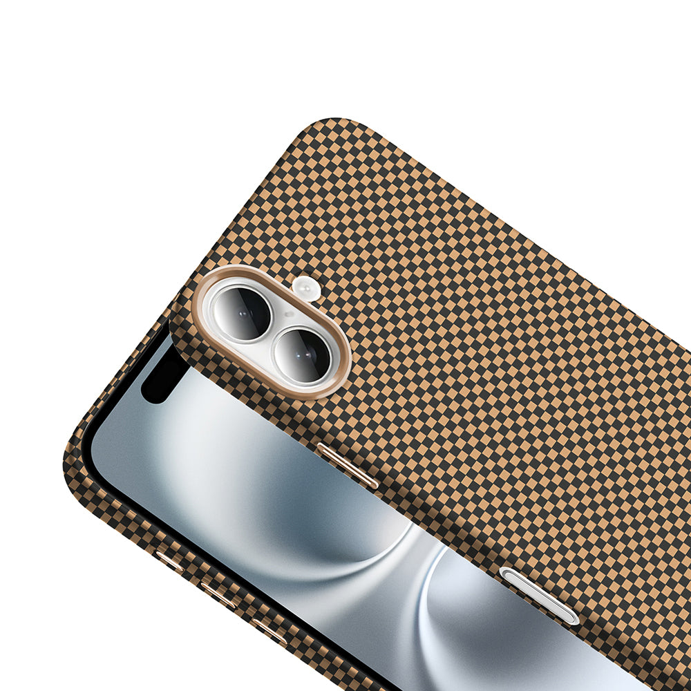 Apple iPhone 16 Plus Kılıf M-safe Şarj Özellikli Karbon Fiber Görünümlü Zore Gros Kapak Siyah