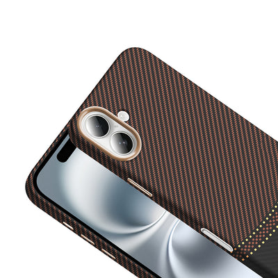 Apple iPhone 16 Plus Kılıf M-safe Şarj Özellikli Karbon Fiber Görünümlü Zore Gros Kapak Lacivert
