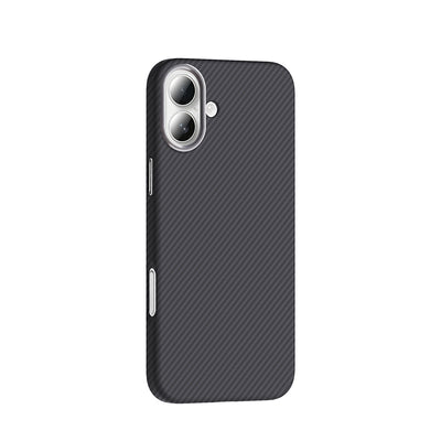 Apple iPhone 16 Plus Kılıf M-safe Şarj Özellikli Karbon Fiber Görünümlü Zore Gros Kapak Lacivert