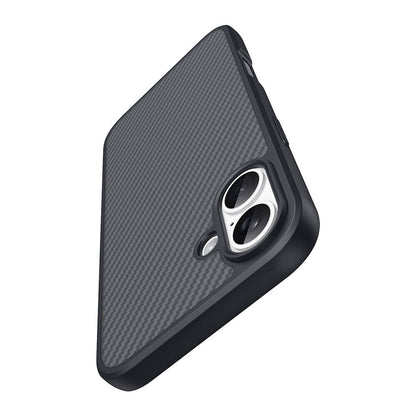 iPhone 16 Plus Kılıf M-safe Şarj Özellikli Karbon Fiber Tasarımlı Zore Elnino Kılıf