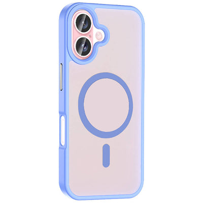 Apple iPhone 16 Plus Kılıf Magsafe Şarj Özellikli Mat Arka Yüzey Zore Sio Kapak Rose Brown