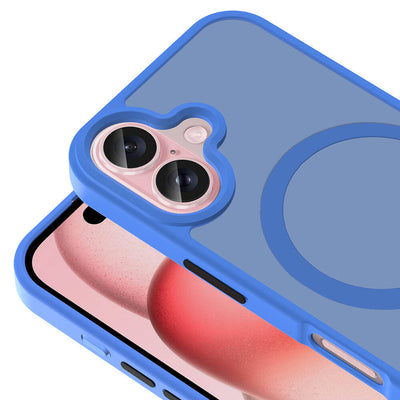 Apple iPhone 16 Plus Kılıf M-safe Şarj Özellikli Mat Arka Yüzey Zore Sio Kapak Rose Gold