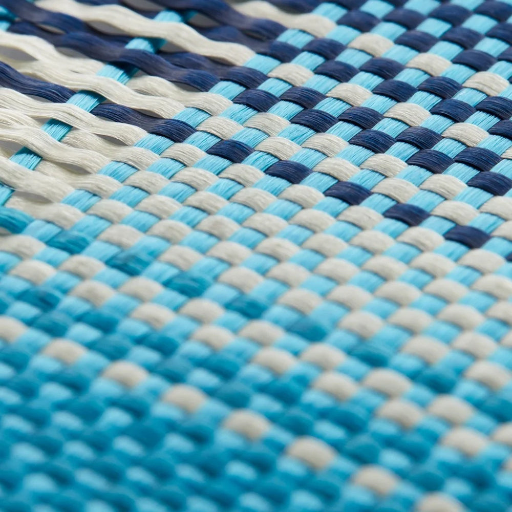 Apple iPhone 16 Plus Kılıf Magsafe Şarj Özellikli Aramid Fiber Pitaka Tactile Woven Sunset-Moonrise Serisi Moonrise Kapak Mavi