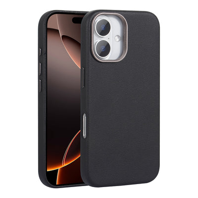 Apple iPhone 16 Plus Kılıf M-safe Şarj Özellikli PU Deri Zore Adora Kapak Gri