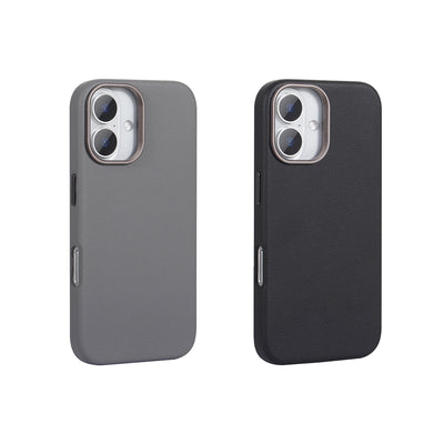 Apple iPhone 16 Plus Kılıf M-safe Şarj Özellikli PU Deri Zore Adora Kapak Siyah